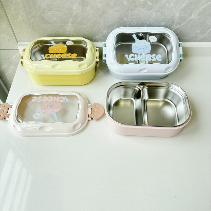 Cute Cartoon-Themed Lunch Box with Dividers
