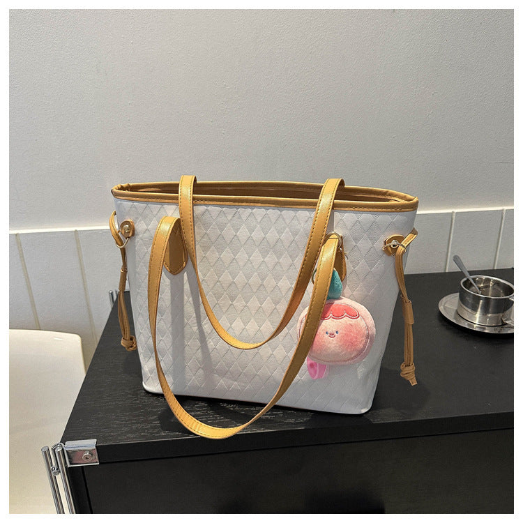 Quilted Pattern Handheld Tote Bag Kalsten
