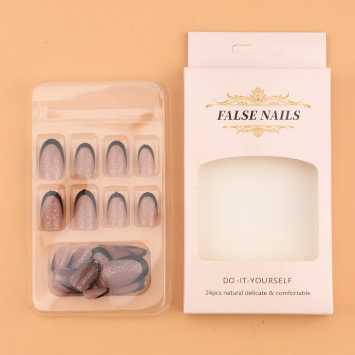 Glamorous Glitter French Tip Nail Enhancements Kalsten