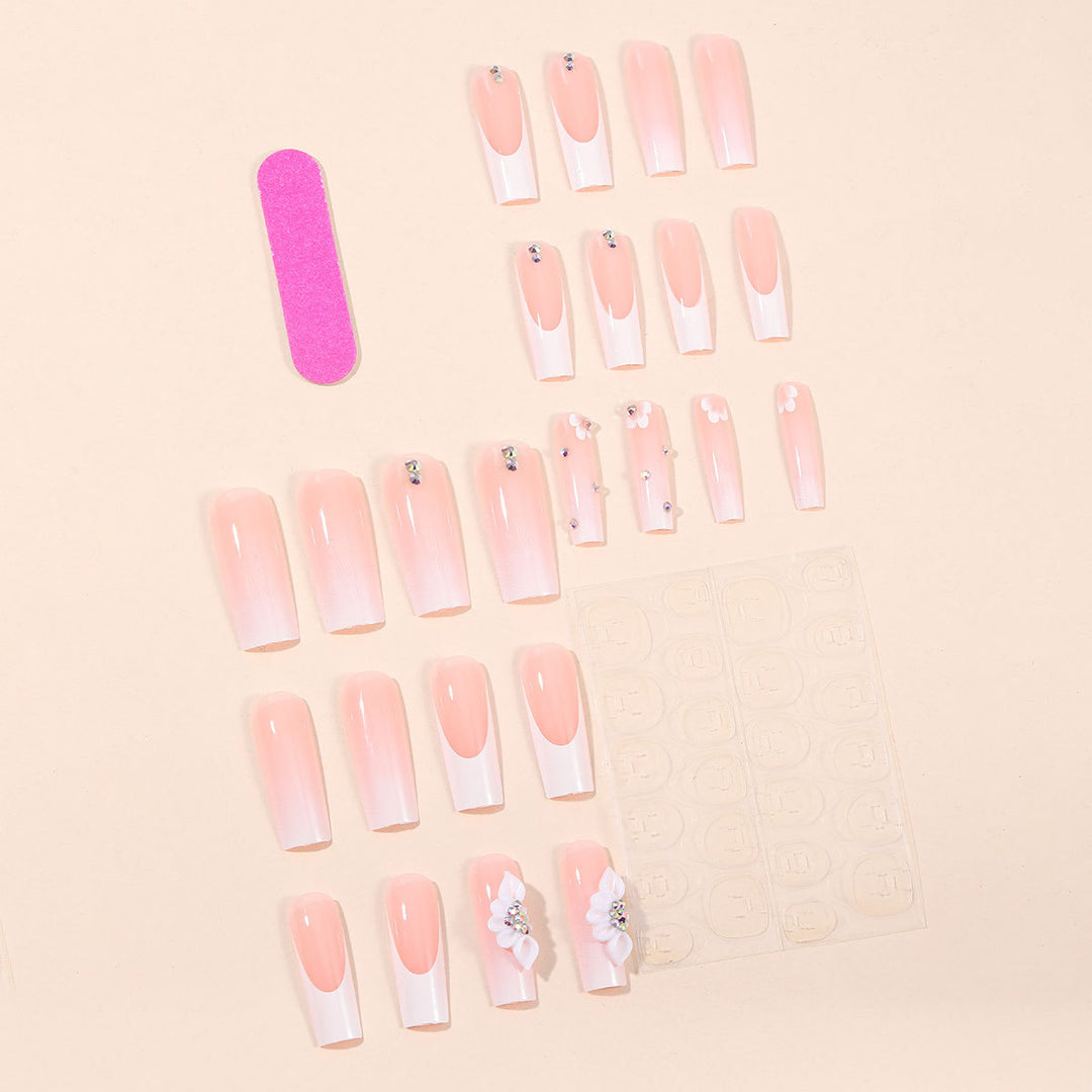 Elegant Floral Acrylic Nail Extensions Kalsten