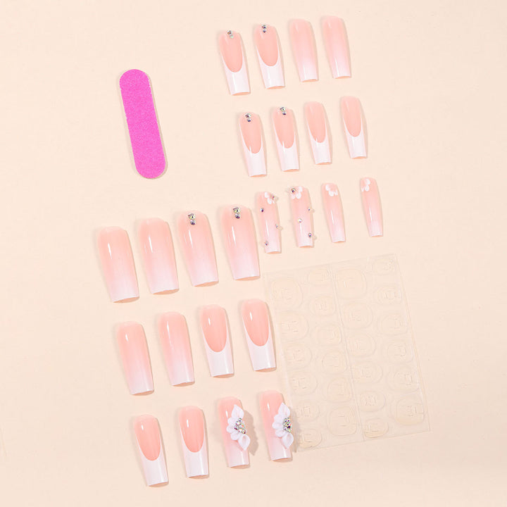 Elegant Floral Acrylic Nail Extensions Kalsten