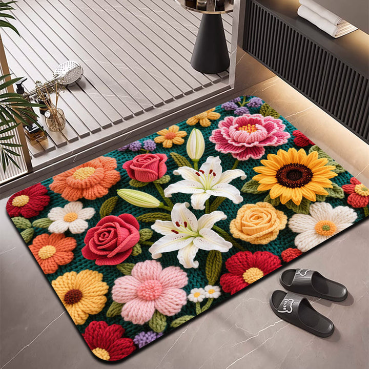 Floral Design Entrance Mat