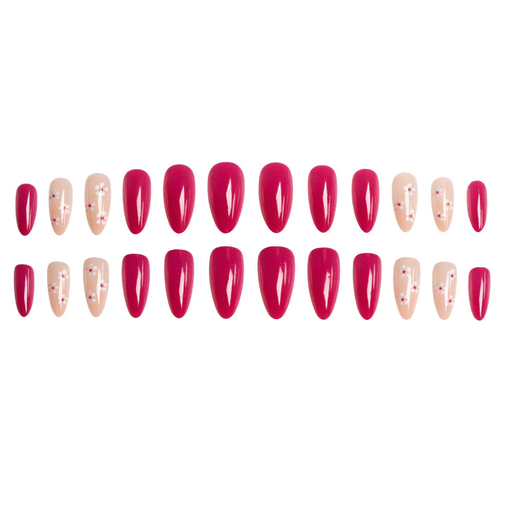 Elegant Floral Press-On Nails