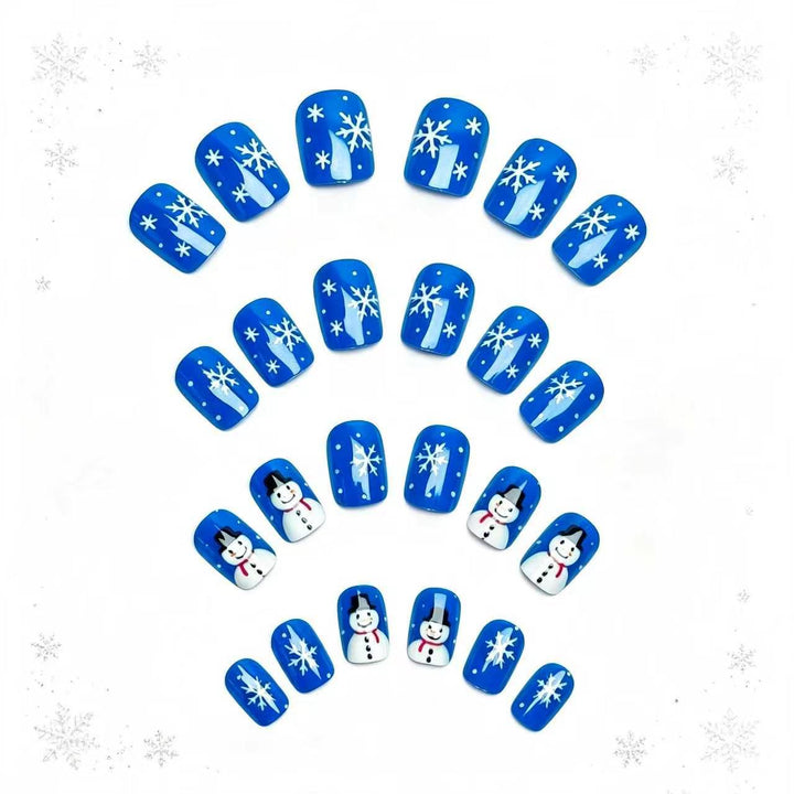Artificial nails with festive snowman design Kalsten