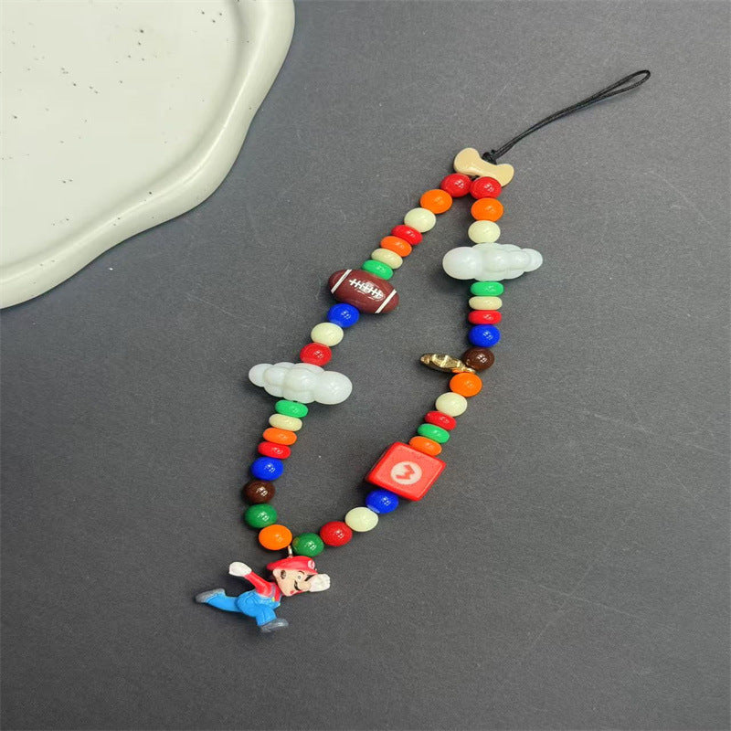 Colorful Character-Themed Beaded Lanyard Kalsten