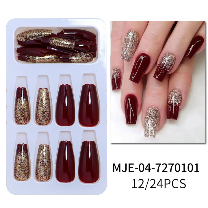 Glittering Press-On Nail Set Kalsten
