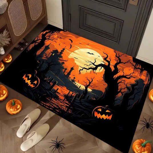 Halloween-Themed Decorative Welcome Mat