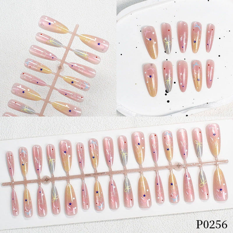 Colorful Patterned Press-On Nail Art Set Kalsten