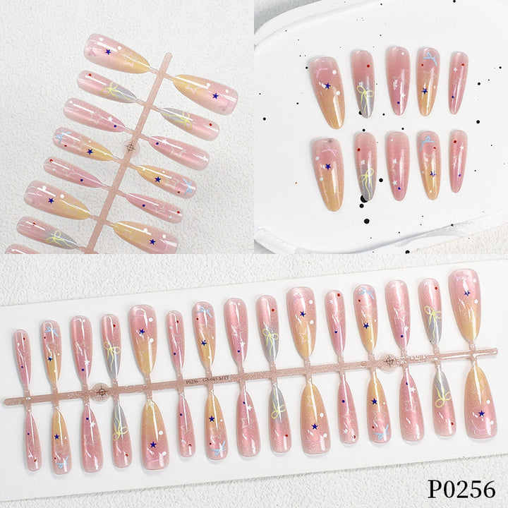 Colorful Patterned Press-On Nail Art Set Kalsten