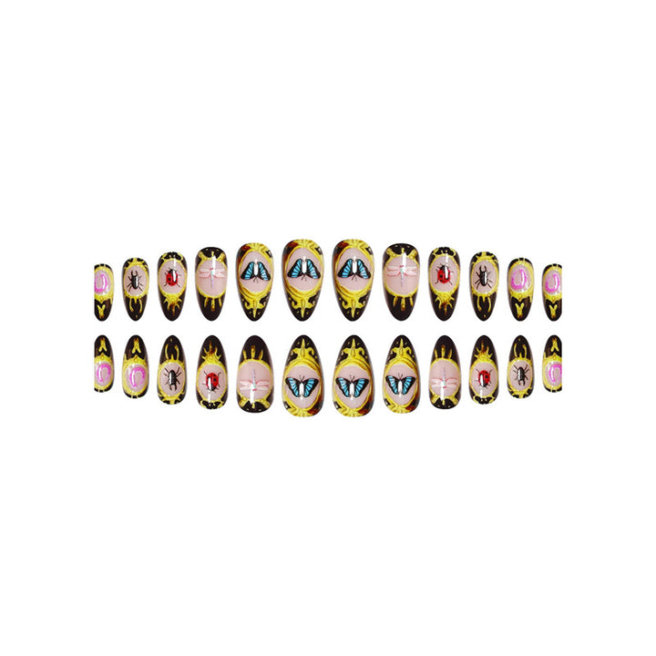 Artistic Insect-Motif Press-On Nail Art Kalsten