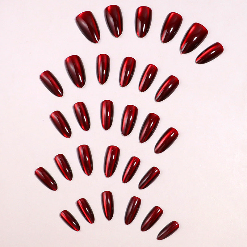 Glossy Almond-Shaped Press-On Nail Set Kalsten