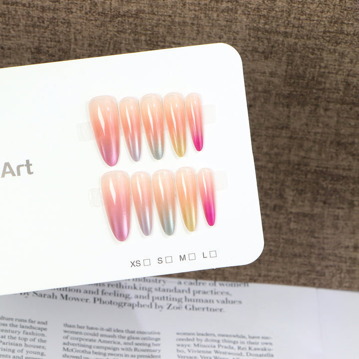 Ombre Gradient Press-On Nail Design Kalsten