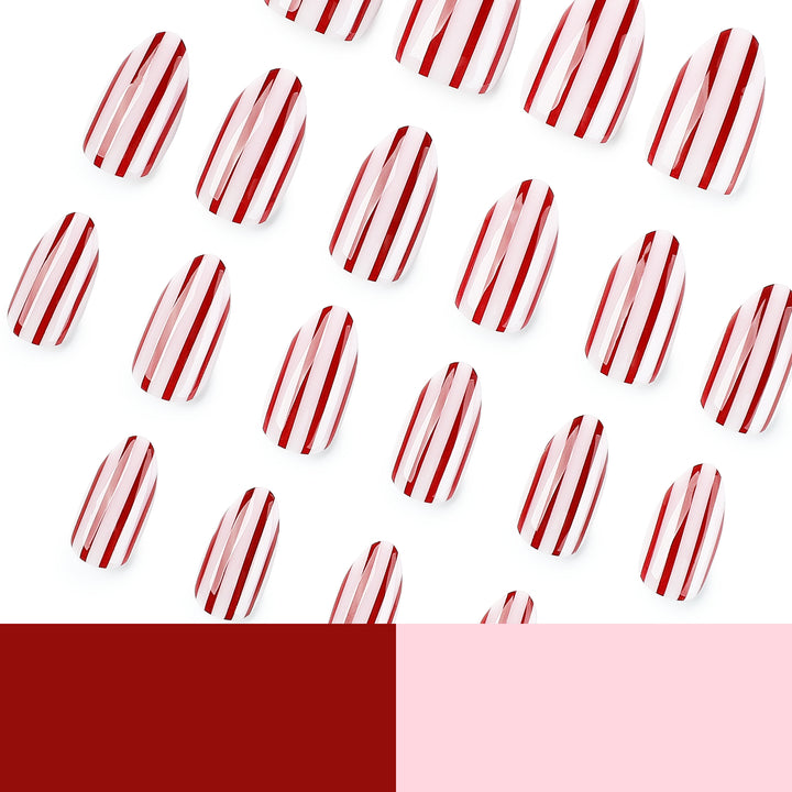 Artistic nail art with striped design Kalsten