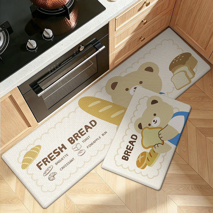 Playful Animal Themed Kitchen Comfort Mat