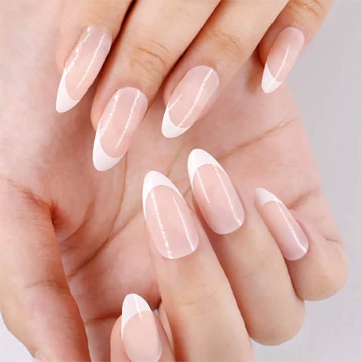 Elegant French Tip Stiletto Press-On Nails Kalsten 1789085334