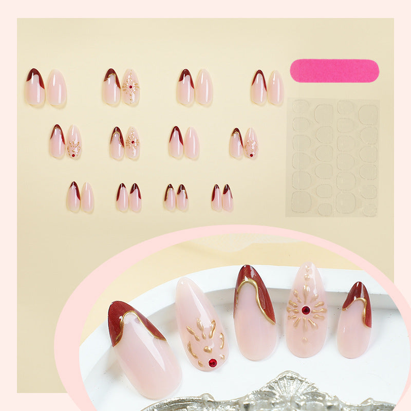 Premium Artistic Full Cover Press-On Nail Set Kalsten