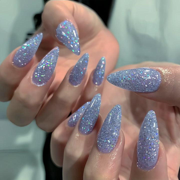 Glamorous Glittering Stiletto Nail Tips Kalsten