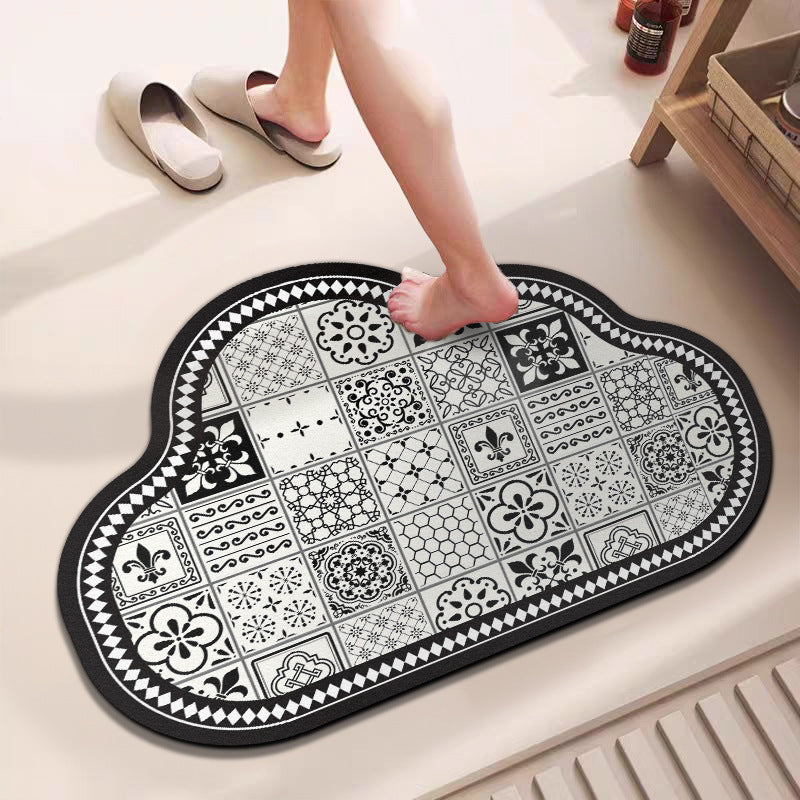 Floral Patterned Bath Mat