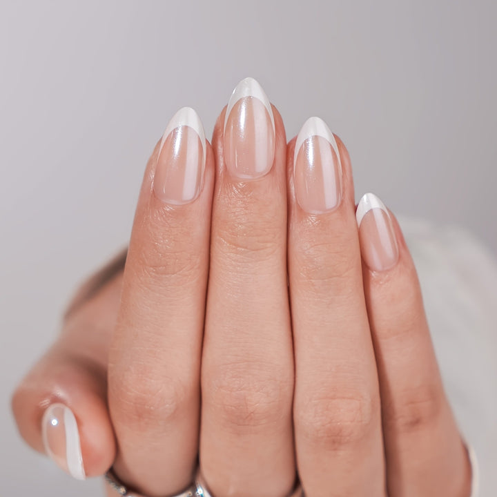 Elegant French Tip Nail Enhancements Kalsten