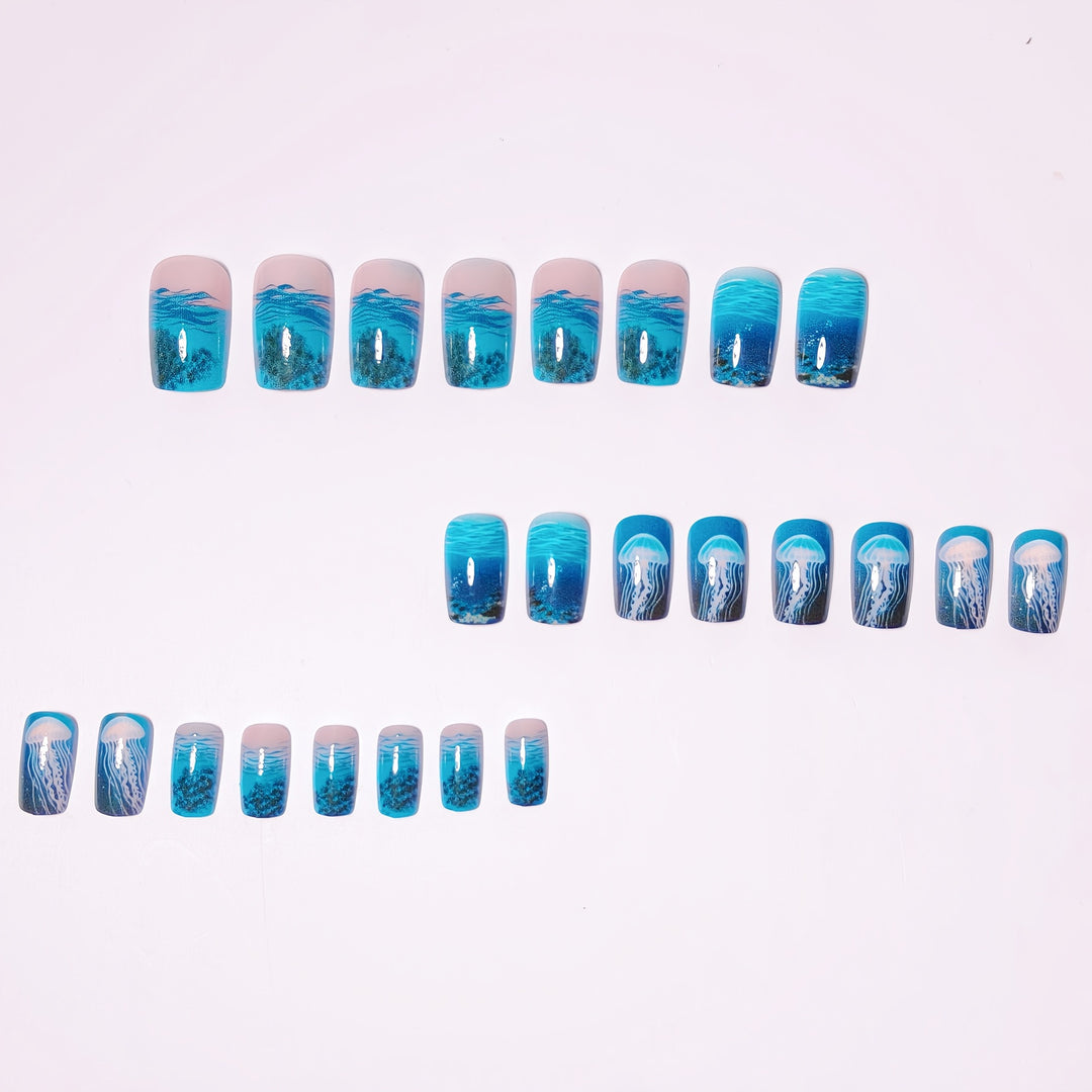 Artificial nails with turtle motif Kalsten