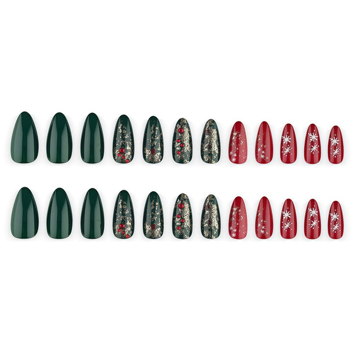 Artificial nails in festive Christmas design Kalsten 1787298787