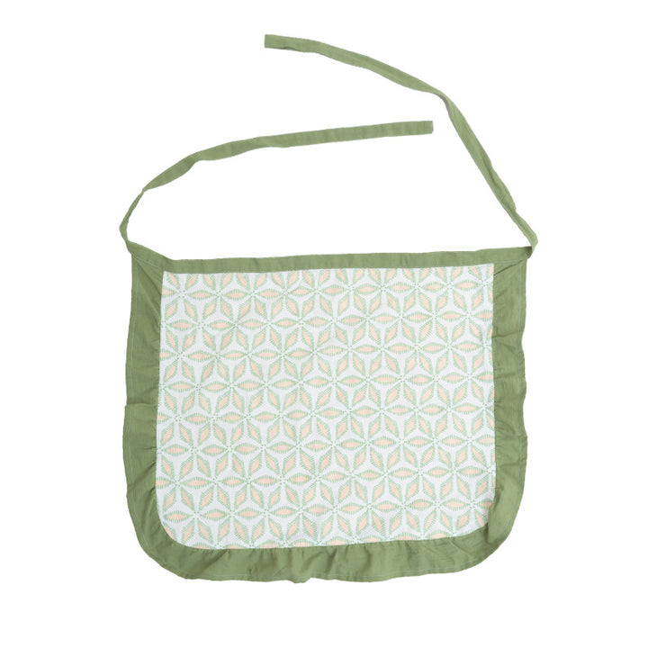 Waist apron with ruffles and woven geometric pattern Kalsten