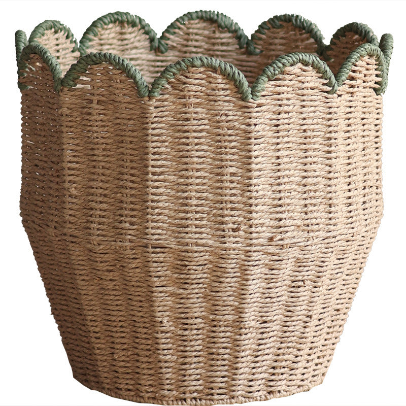 Stylish storage basket with wave edge Kalsten