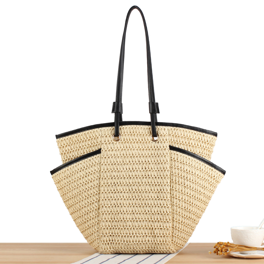 Tote bag with sophisticated compartment design and durable leather handles Kalsten