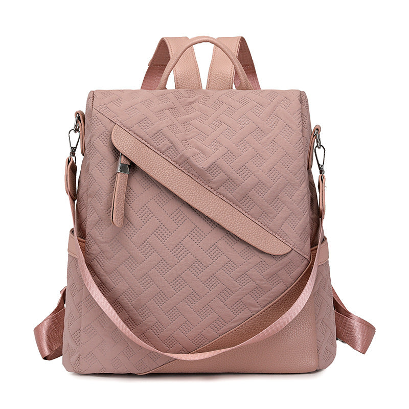 Elegant Textured Leather Backpack Kalsten