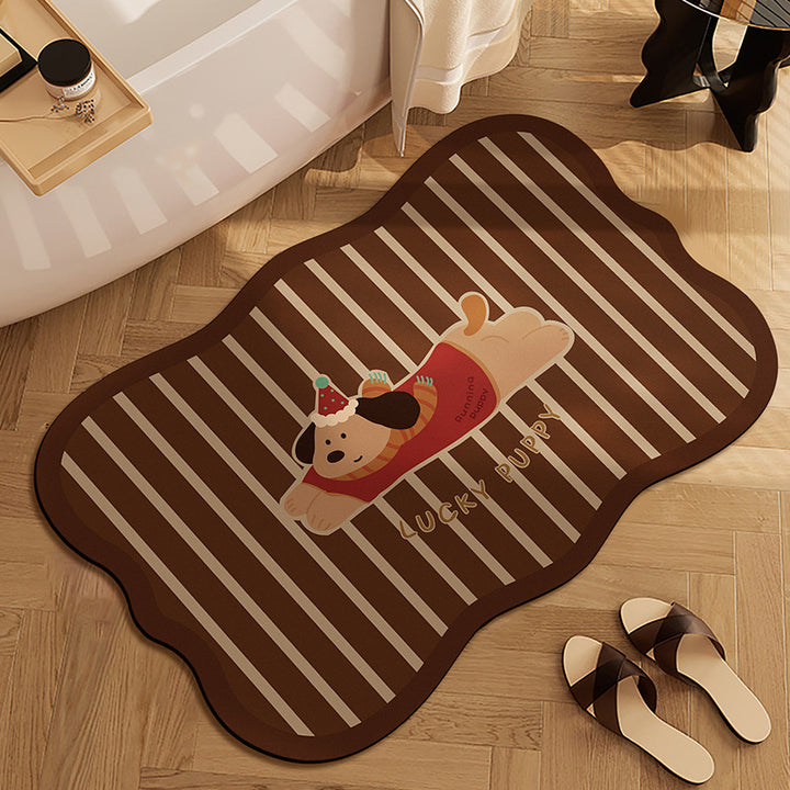 Cute Bear-Themed Bath Mat