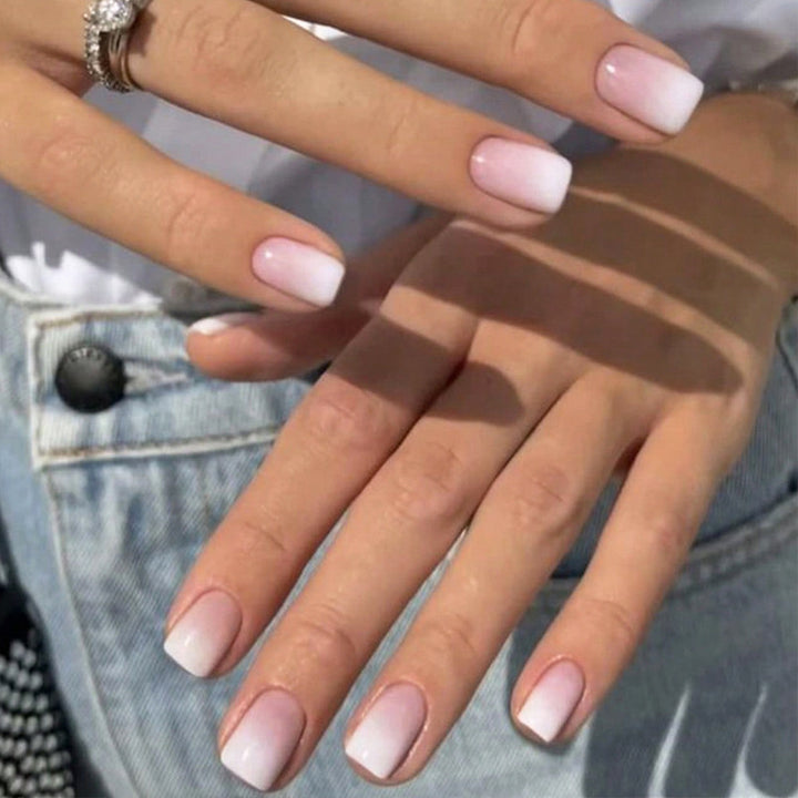 Ombre French Tip Press-On Nails Kalsten