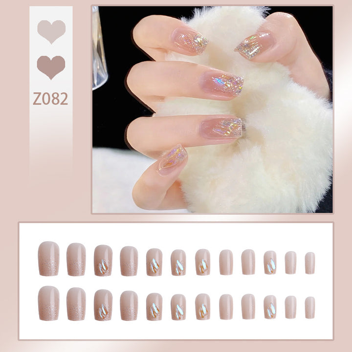 Acrylic nail set with sparkling holographic accents Kalsten