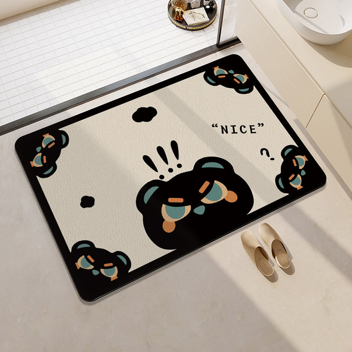 Modern Geometric Bath Mat Kalsten