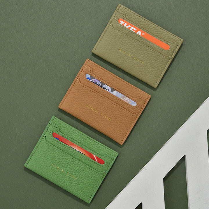Textured Leather Card Holder Kalsten