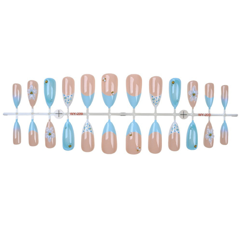 Glamorous Floral-Accent Press-On Nail Set Kalsten