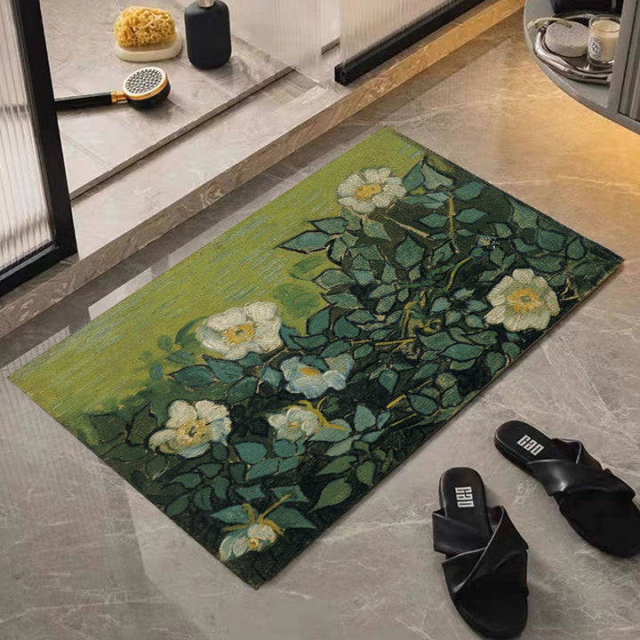 Floral Print Bath Mat Kalsten