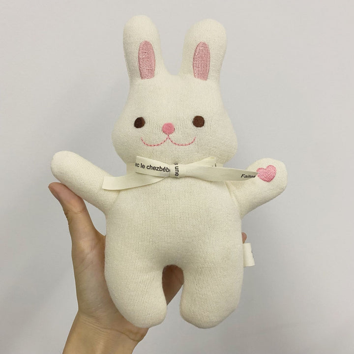 Linen Polka-Dot Pajama Comfort Bunny Doll with Long Floppy Ears