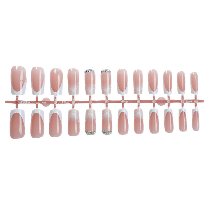 Premium Press-On Nail Set with Ombre and Gem Accents Kalsten