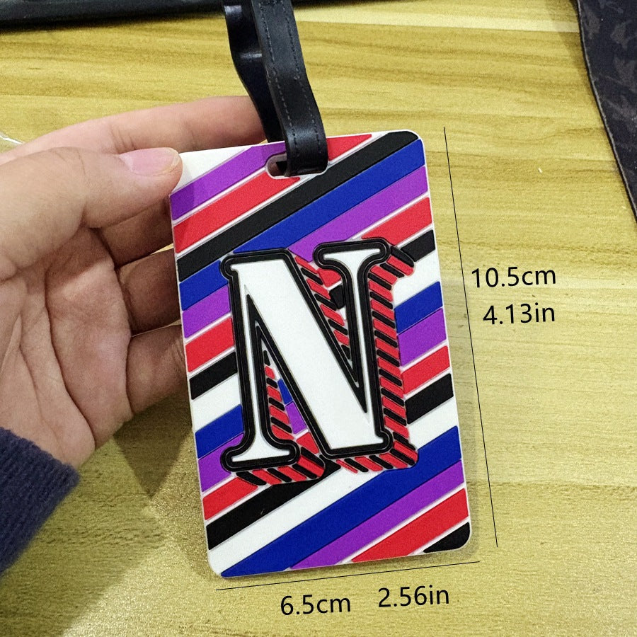 Personalized Striped Luggage Tag Kalsten