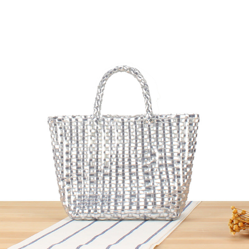 Handbag Made of Woven Natural Material with Elegant Accents Kalsten