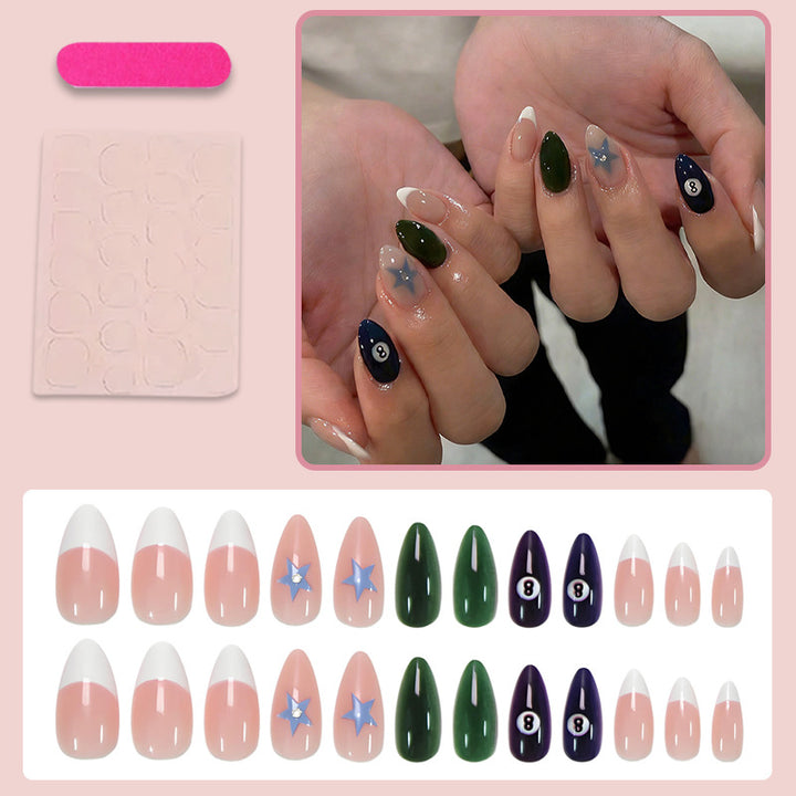 Artificial nail set with creative designs and elegant accents Kalsten