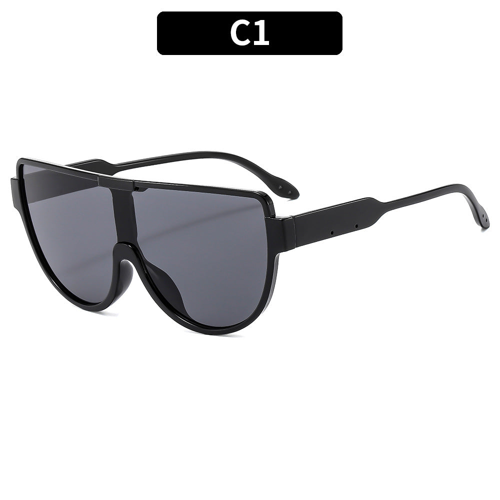 Futuristic Oversized Shield Sunglasses  1787664569
