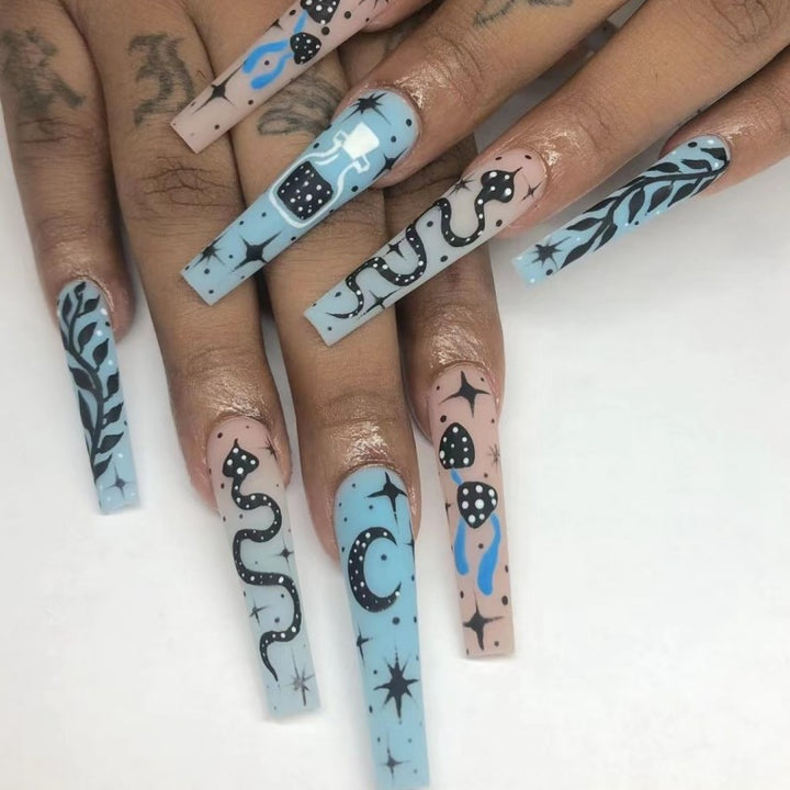 Creative nail art with mystical patterns Kalsten