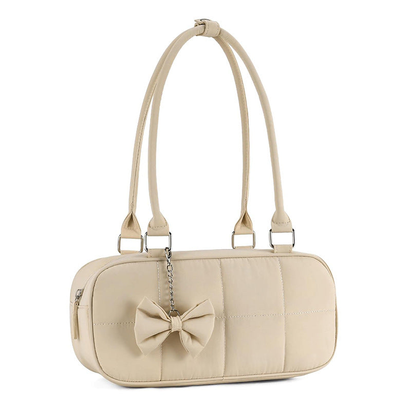 Fashionable shoulder bag with sophisticated design and bow trim Kalsten