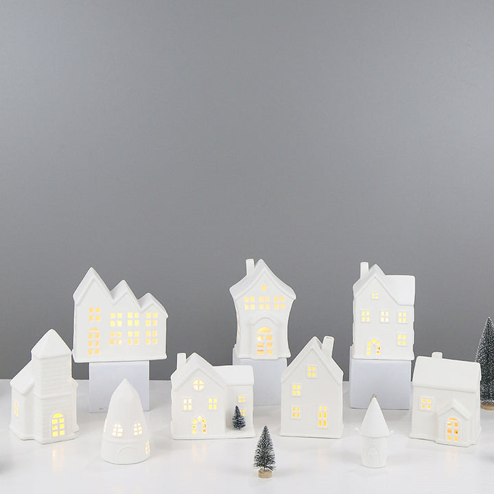 Decorative Ceramic House Lantern Kalsten