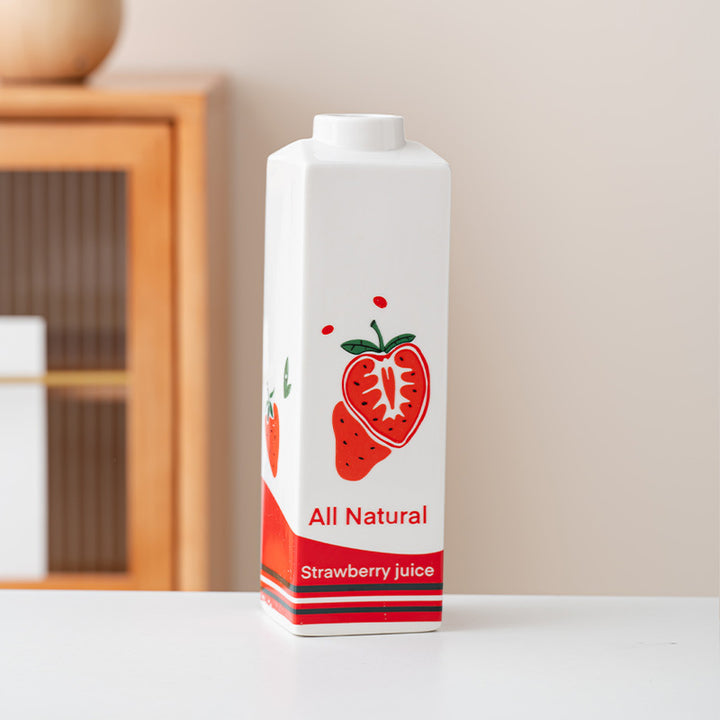 Decorative Strawberry Juice Bottle Vase