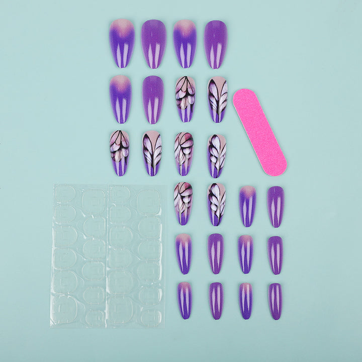 Artificial nails with an elegant floral pattern Kalsten