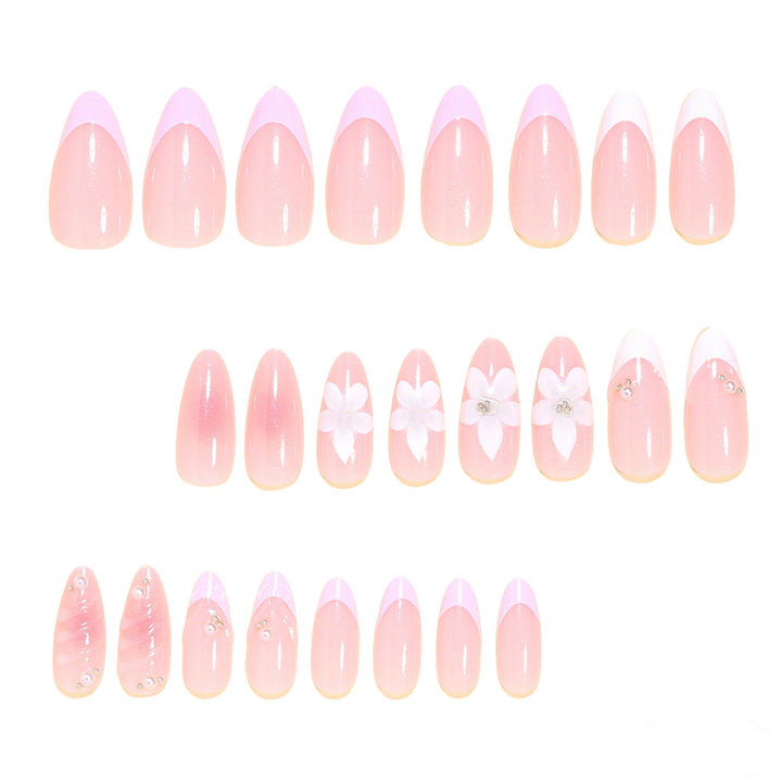 Decorative Floral Acrylic Nail Tips Kalsten