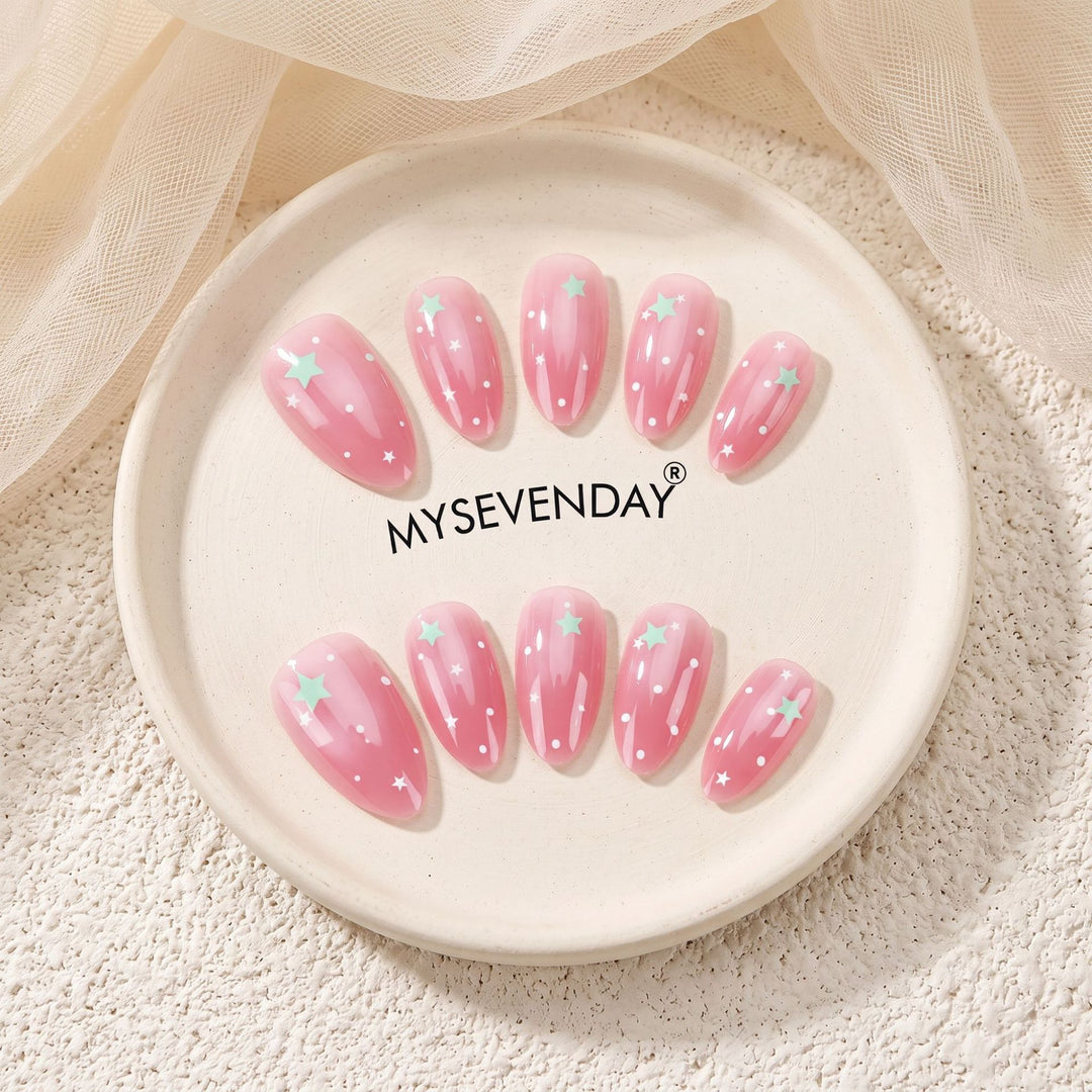 Decorative Star-Designed Press-On Nail Set Kalsten