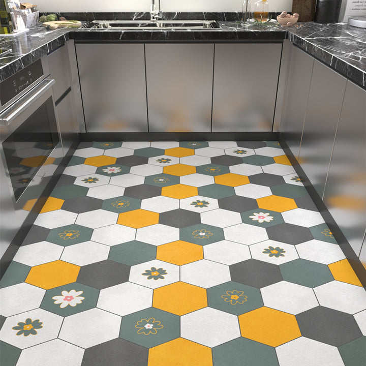 Geometric Honeycomb Pattern Area Rug